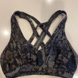 Animal print size S sports bra